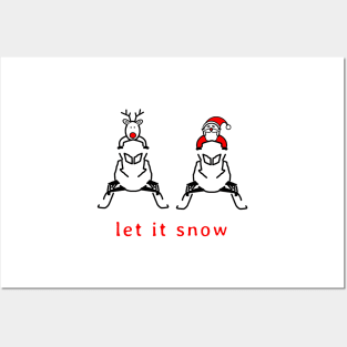 Let it snow mobile Posters and Art